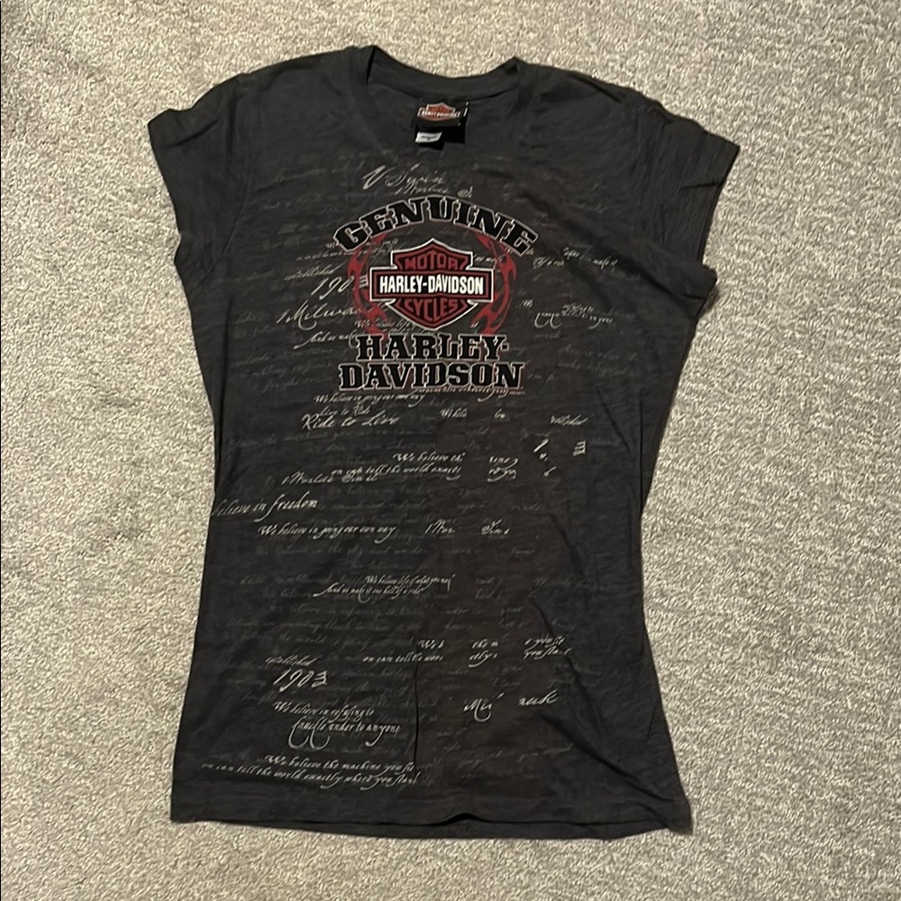 Harley-Davidson Fitted Cap Sleeve Tee. Size M.